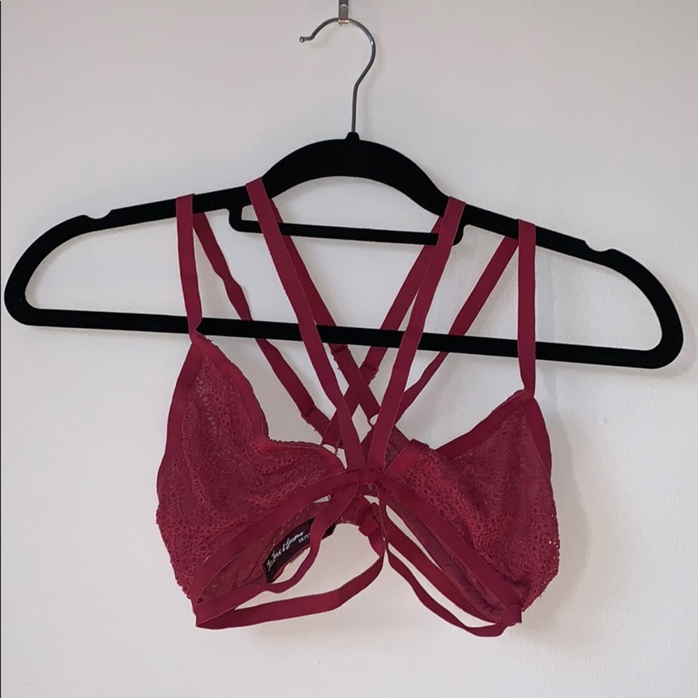 For Love & Lemons SKIVVIES Crochet Festival Bra